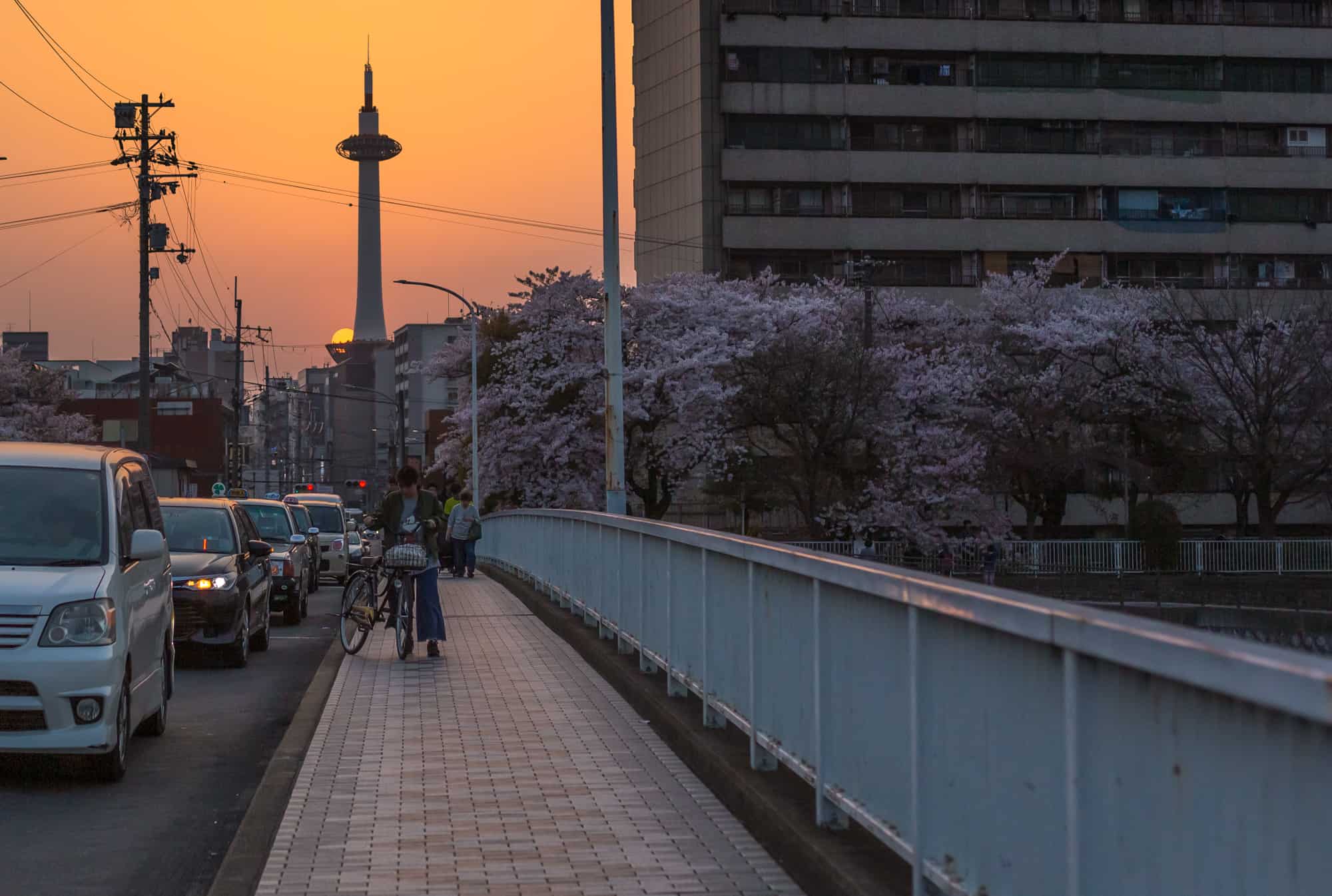 Sunset at the Kyoto Tower, Kyoto