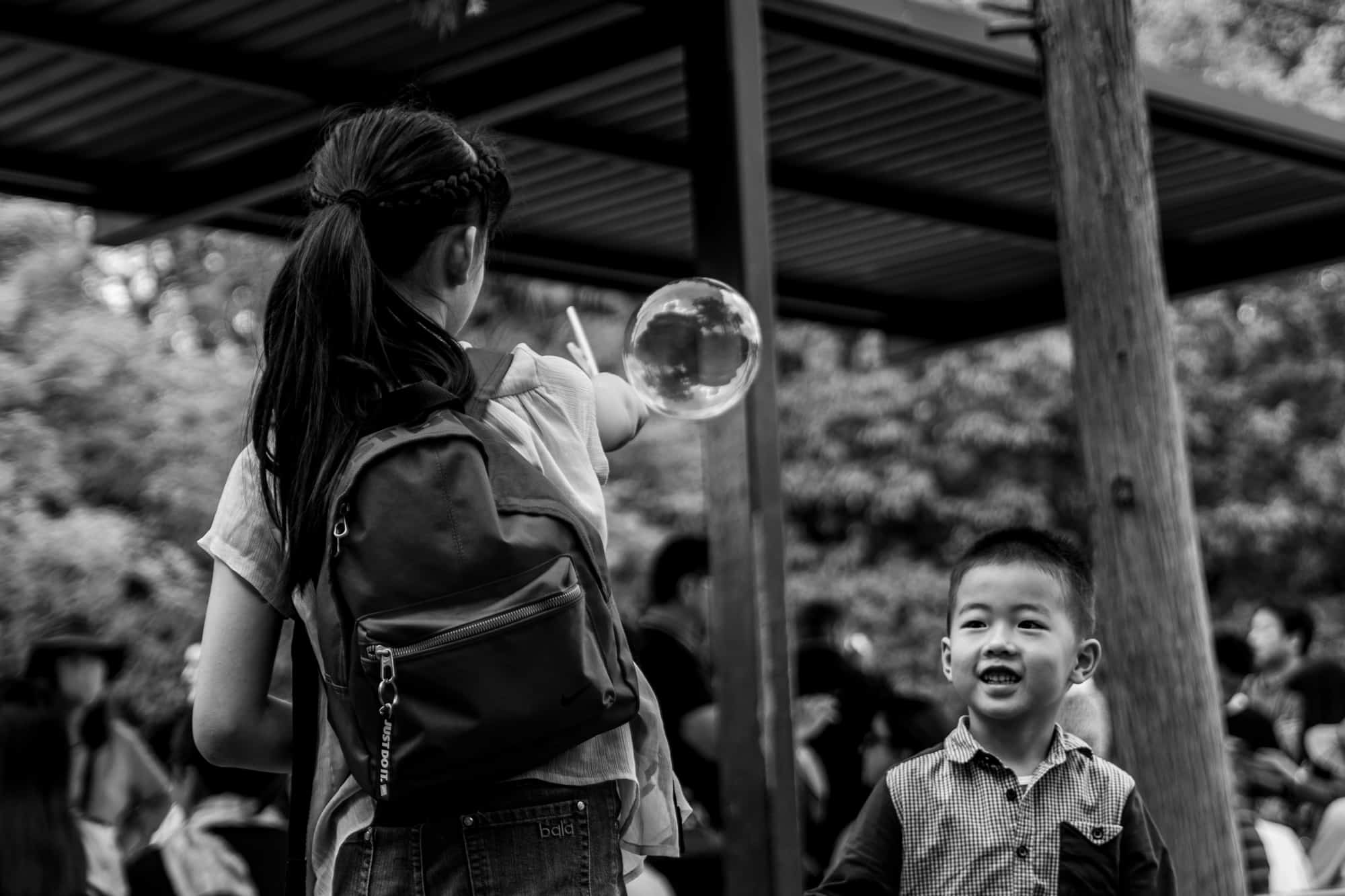 At the bus stop, Kyoto